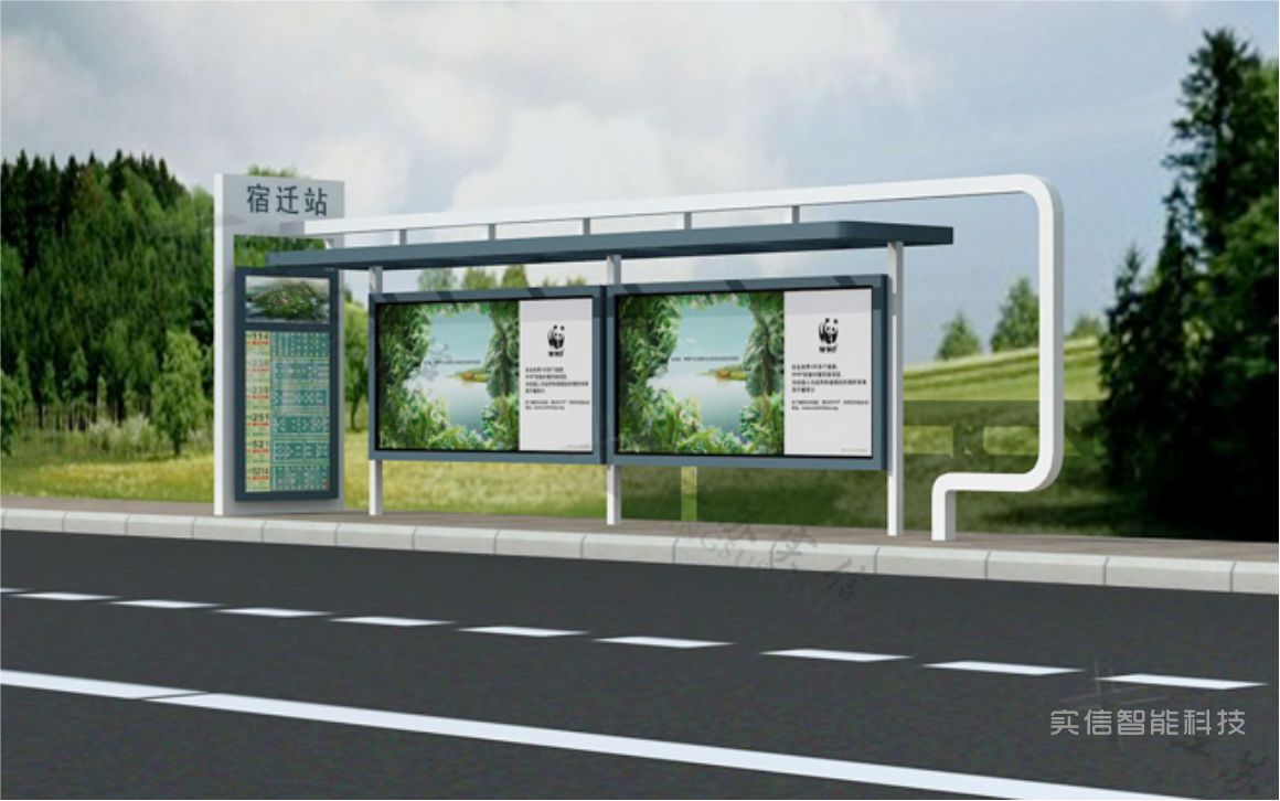 阿勒泰地区产品选型参考：仿古候车亭公交候车亭、城市候车亭产品外观图